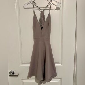 Trac Lilac Lace Back Dress